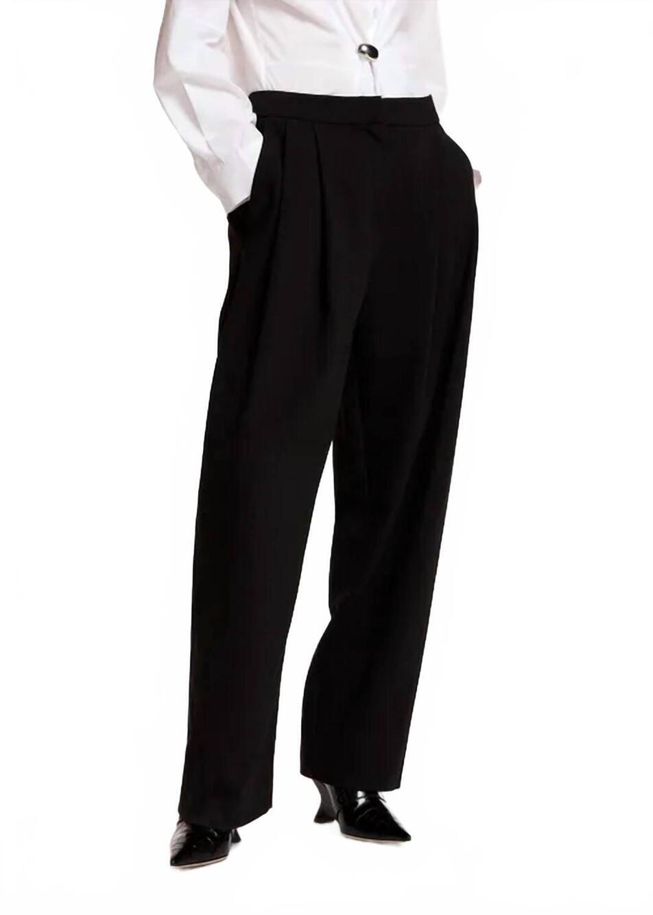NEW ESSENTIEL ANTWERP barrel leg pant in black